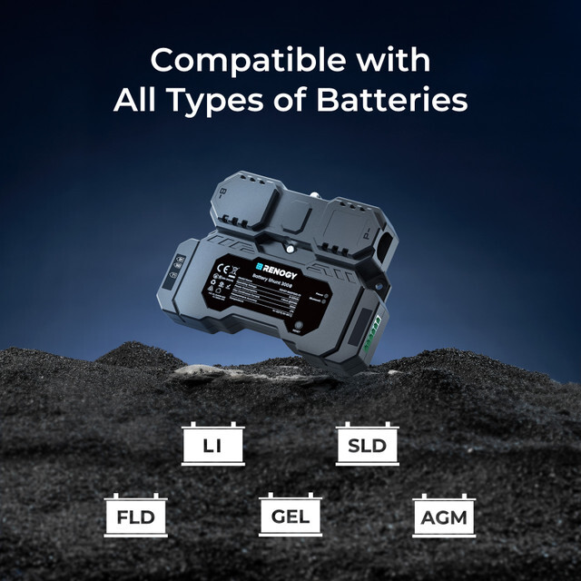 Renogy Battery Shunt 300 Remote Battery Monitoring for Lead Acid LFP Ni-MH