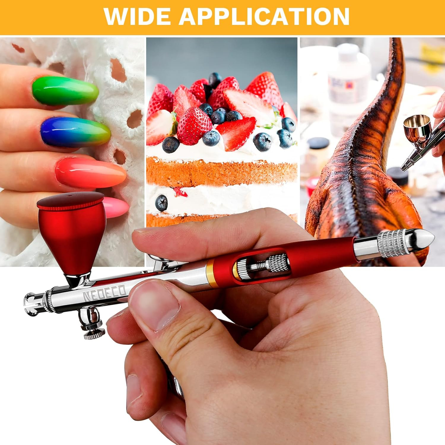 SJ83 Airbrush, Self-Centring Plug-In Nozzle，0.2, 0.3 & 0.5Mm Nozzle Sets and 1/3
