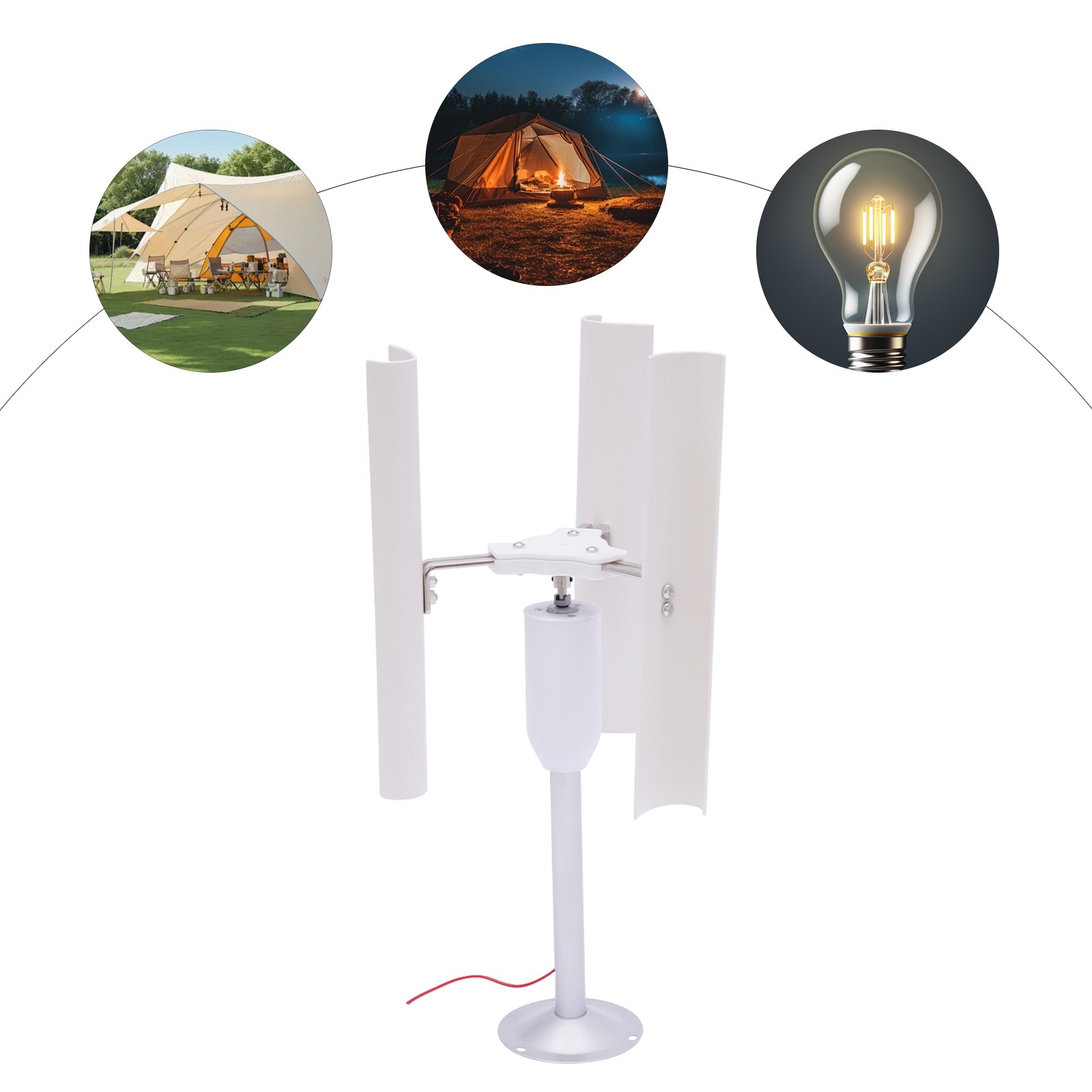 12V 3 Phase Permanent Magnet Generator Vertical Axis Wind Turbine Teach Model