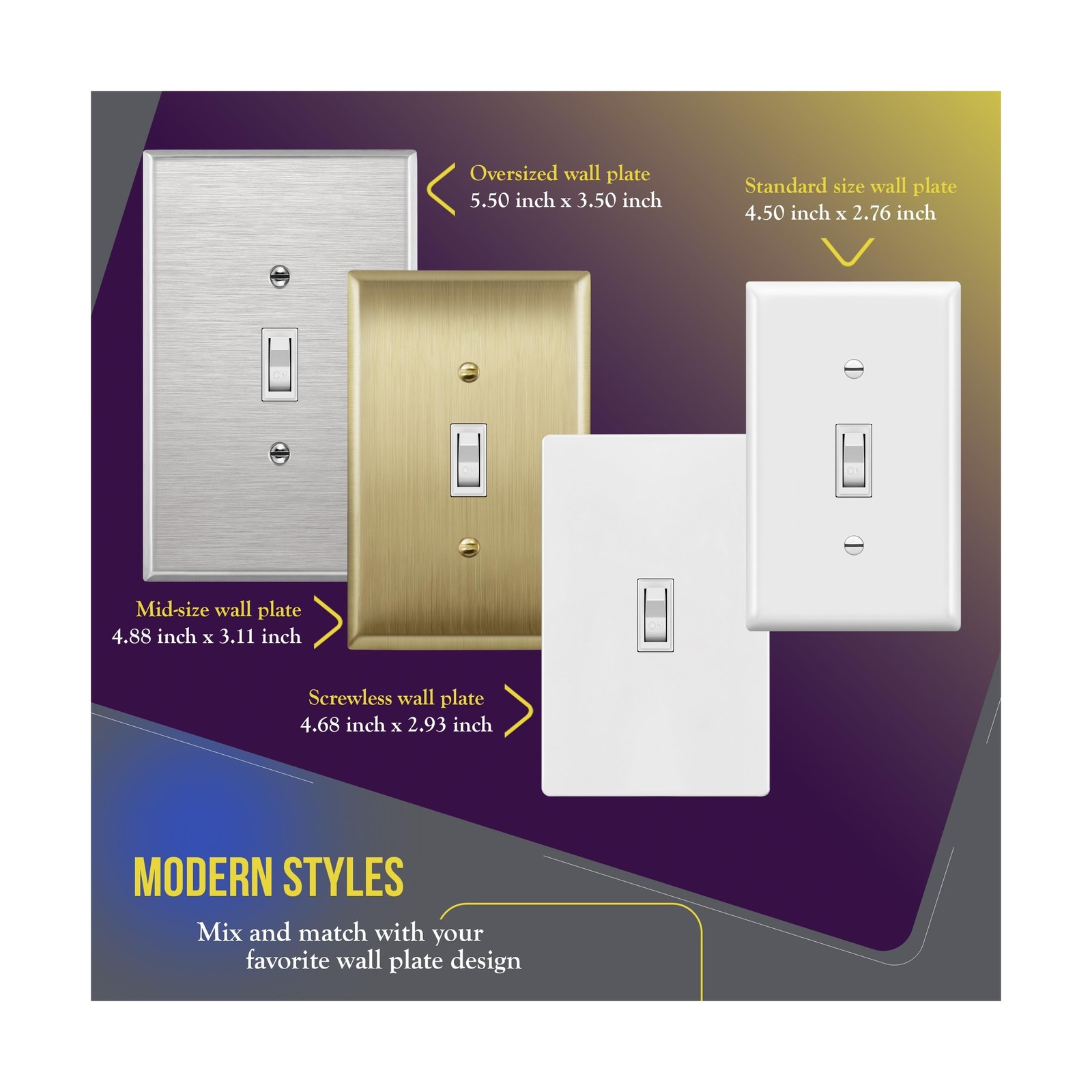ENERLITES Toggle Light Switch, Single Pole, 15A 120-277V, Grounding Screw, Re…