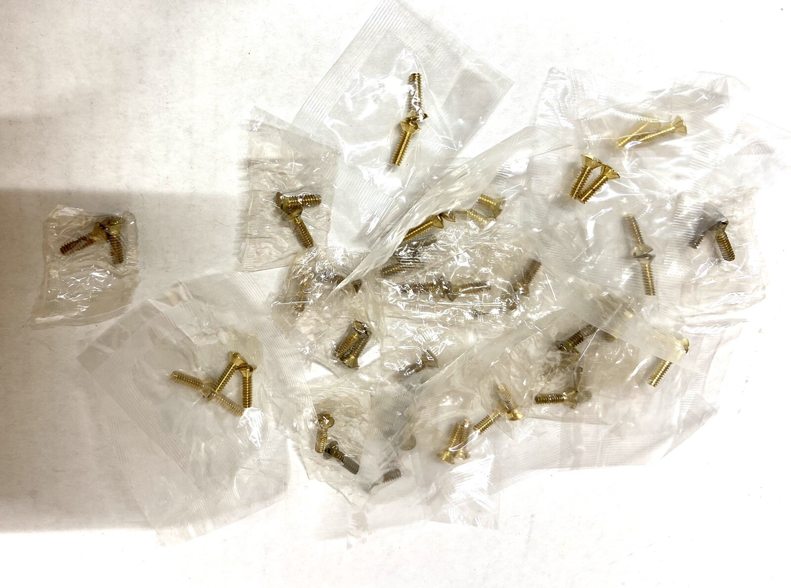 25 pr.-#10 Solid Brass Outlet Cover / Light Switch Bolts (screws)