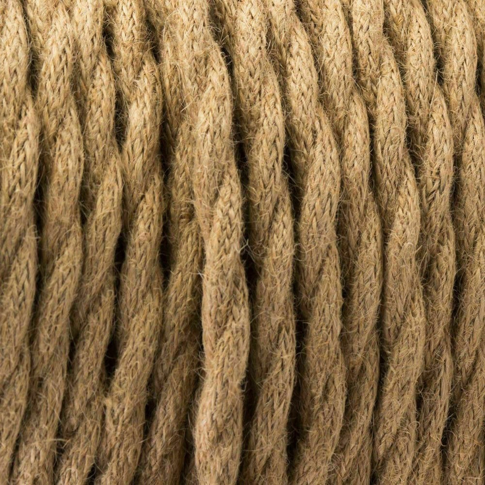 2 Core Fabric Covered Electrical Cable 1M Vintage Twisted Cloth Wire 18AWG