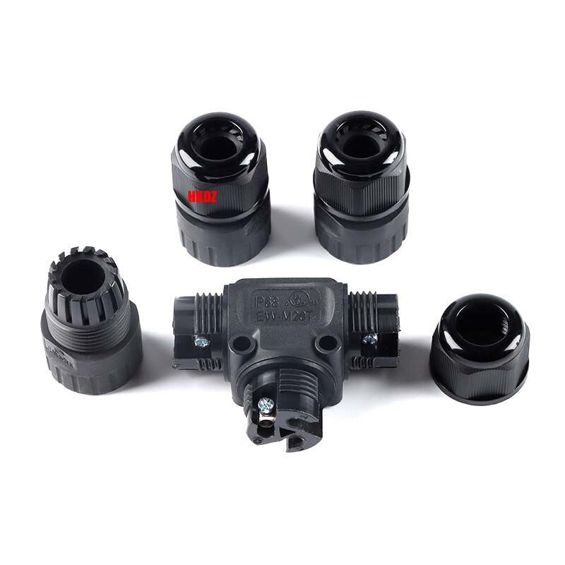 T-Type Waterproof Junction Box Case Electrical Cable Wire Connector Outdoor IP68