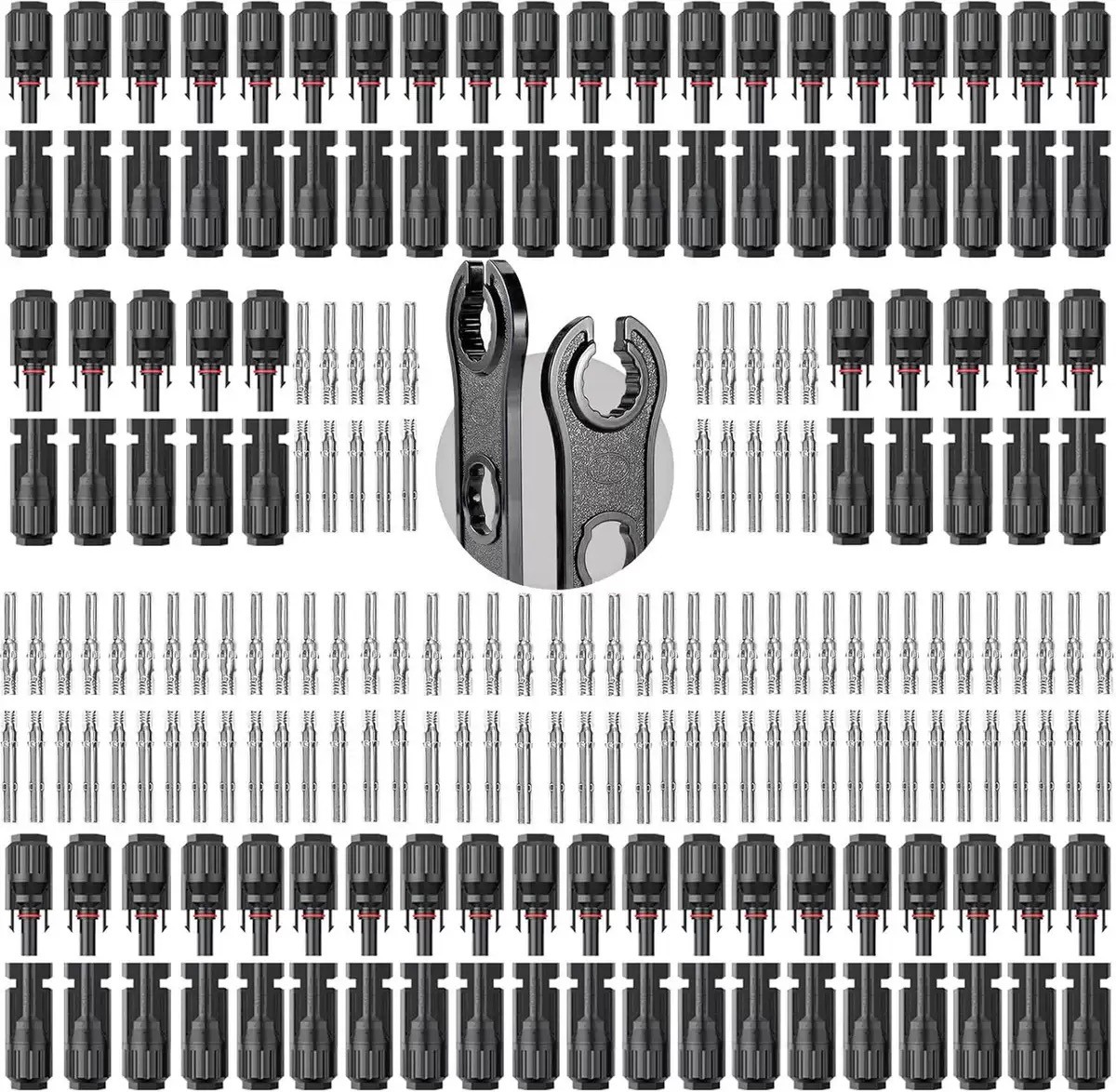 10/20/50/100 Pairs Male Female Solar Cable Connectors For DIY Solar Panel US