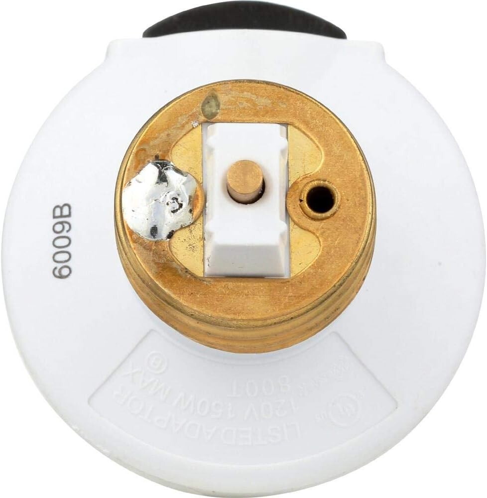 Westek 6009B 100W Full Range Lamp Socket Manual Dimmer, White