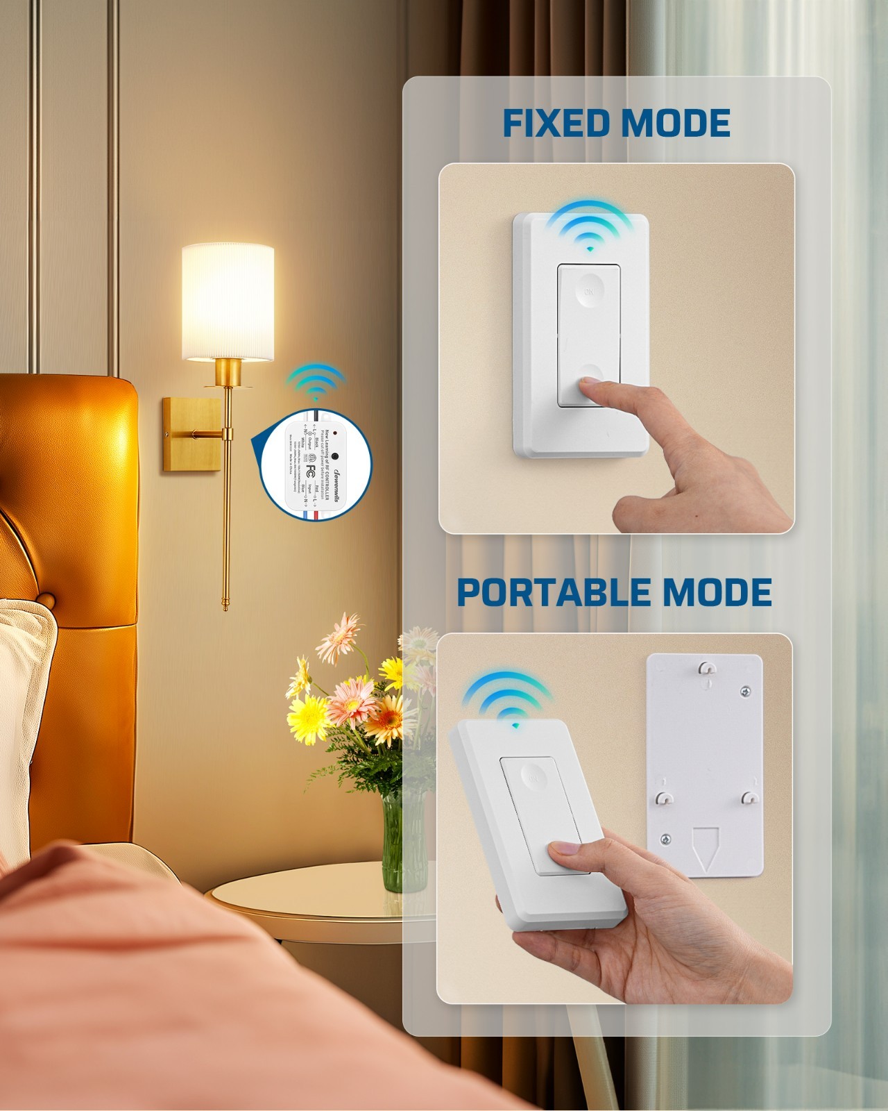 DEWENWILS Wireless Light Switch and Receiver Kit Remote Control Wall Switch US