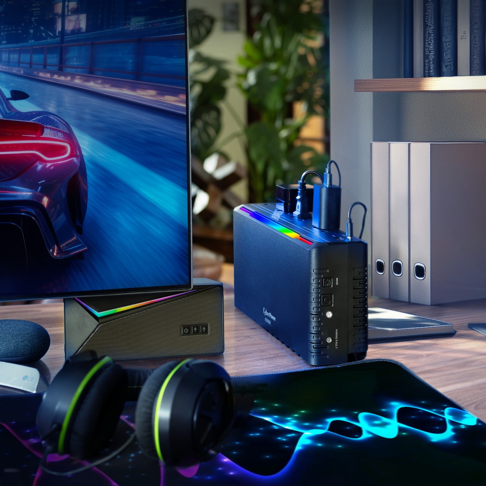 CyberPower GX950UC 950VA/510W Standby UPS RGB USB-C for Gaming
