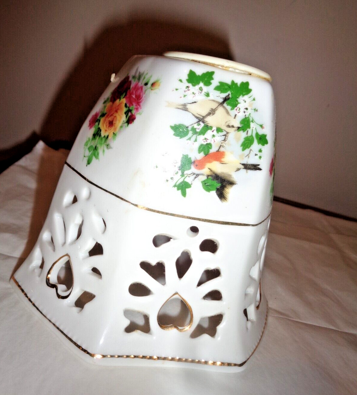 Vintage Fine China Porcelain Floral 4 X 4 Wall Plug-In Nightlight Cover