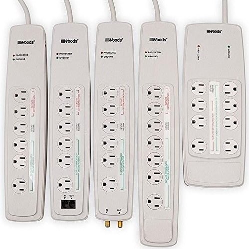 417047810 41704 Protector Surge 6 Outlet 1780 Joule 3 White