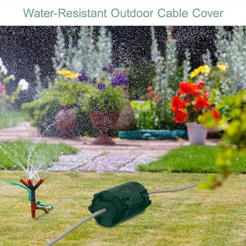 Extension Cord Cover Outdoor IP54 Water Resistant Power Cord Protector Green