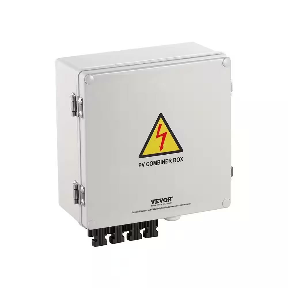 4 String 15 Amp Solar PV Combiner Box Steel Case Wih IP65 Weather Protection for