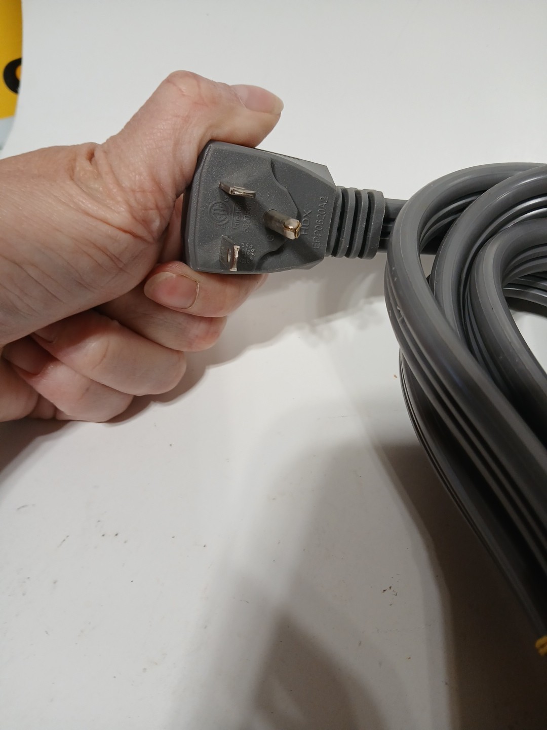 HDX 9 ft. 12/3 20 Amp 250V Air Conditioner Extension Cord, Grey