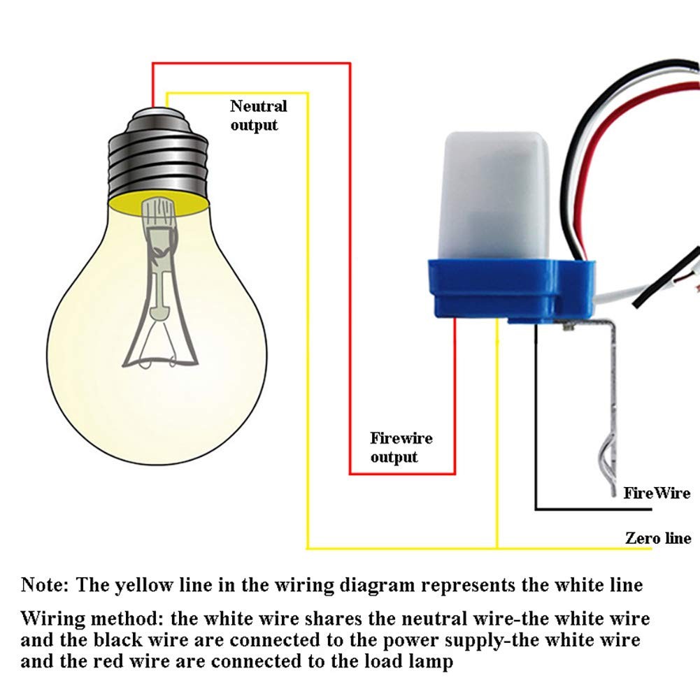 2 Pack AC DC 12V 10A Auto On/Off Photocell Light Switch Photo…