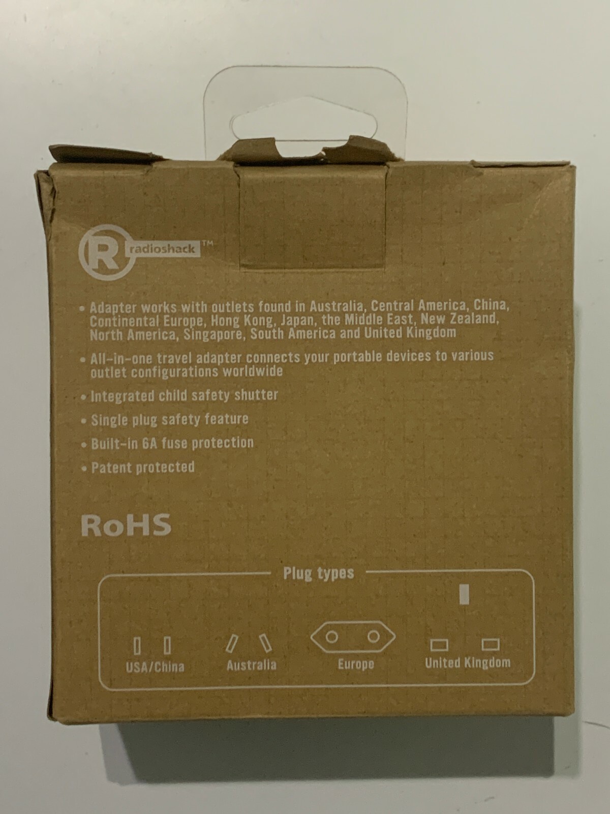 RadioShack 4-in-1 International Travel Adapter for UK USA China Europe Australia