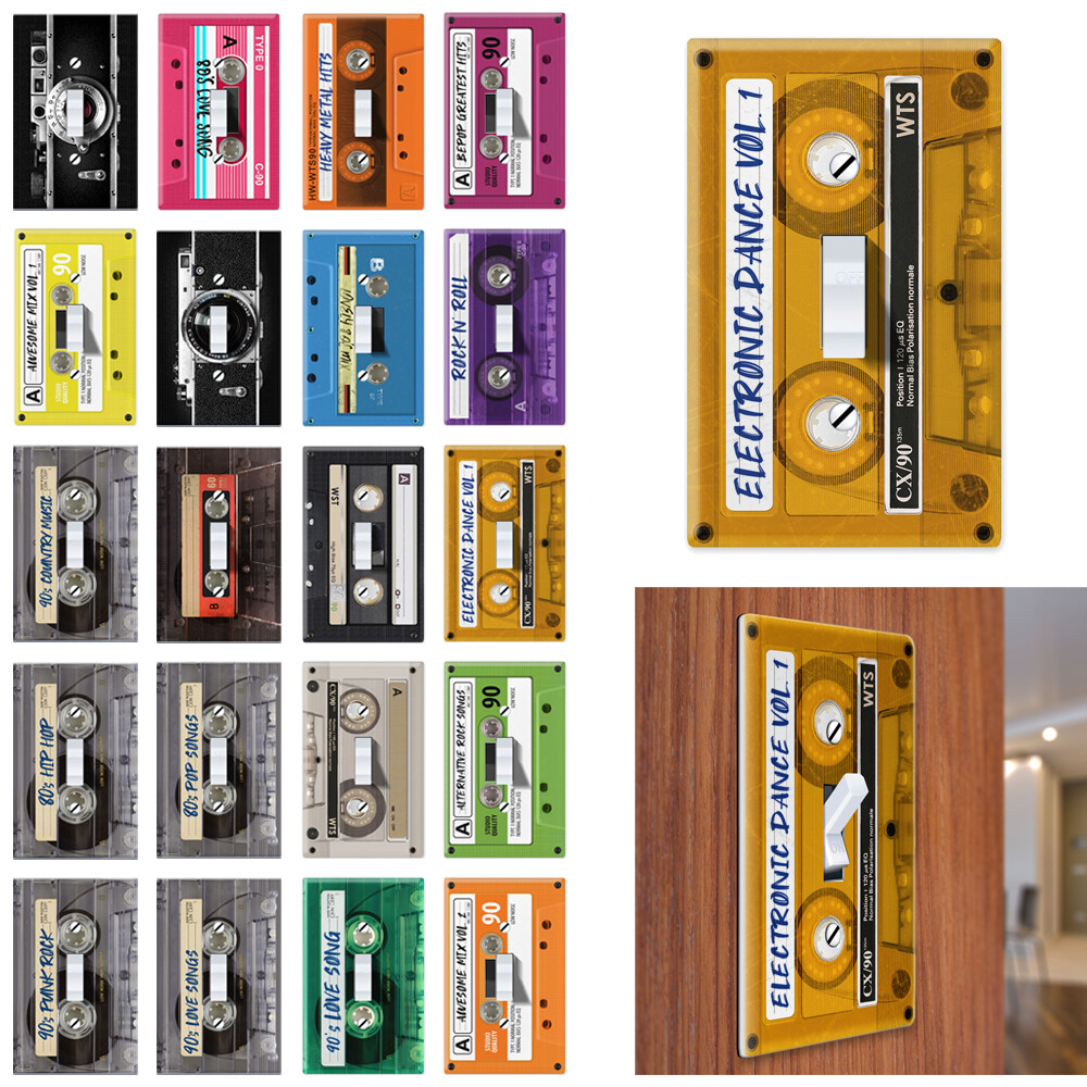 1-Gang Single Toggle Light Switch Wall Plate Decor Cover – Cassette Tape