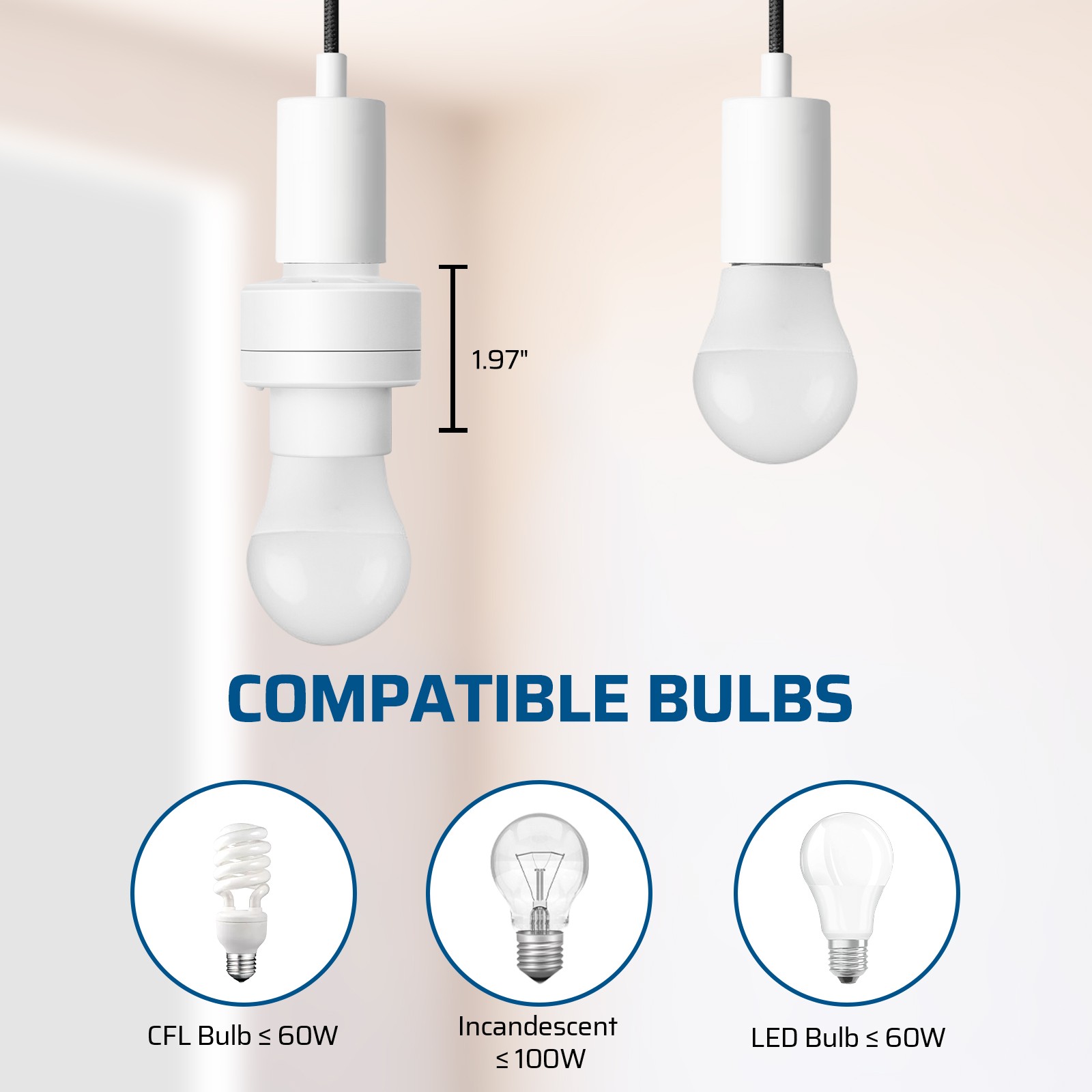 DEWENWILS Wireless Remote Control Light Socket E26/E27 Base Remote Bulbs Socket