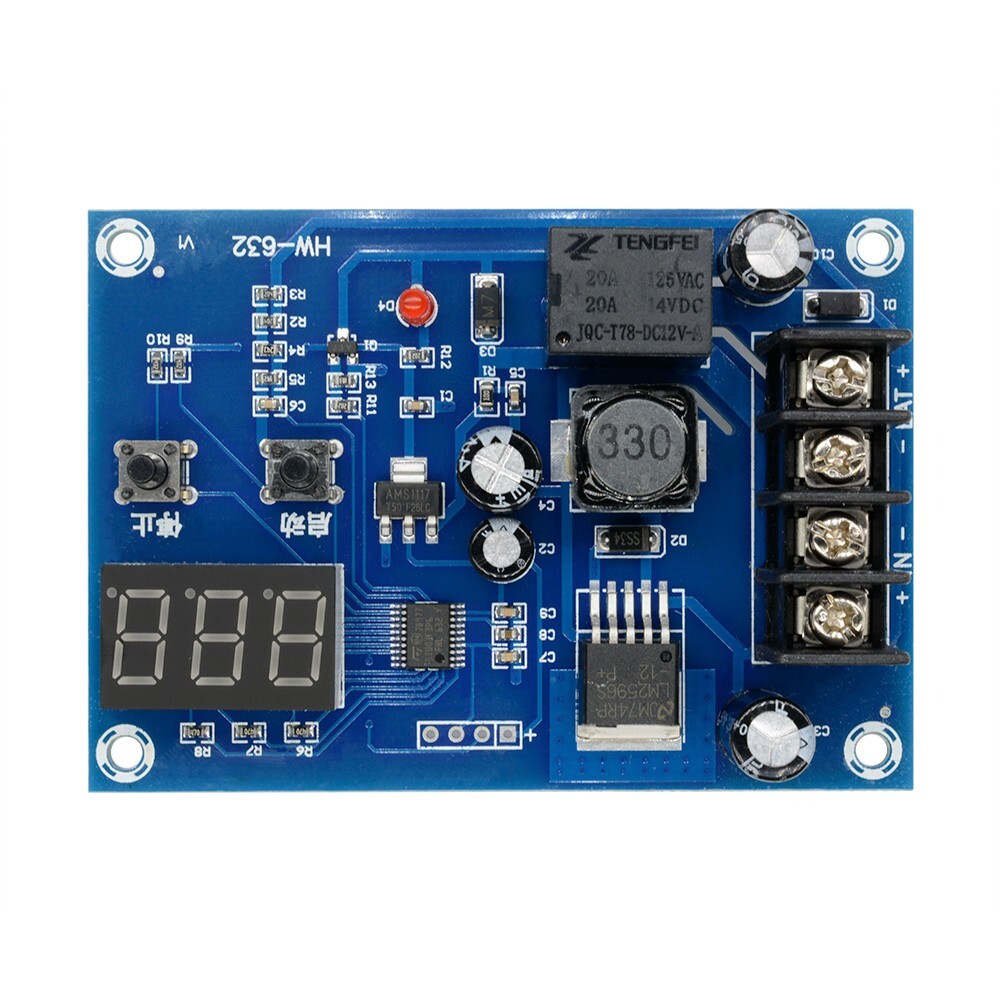 12V – 24V Battery Charge Controller Protection Module w/ LED Voltmeter XH-M603