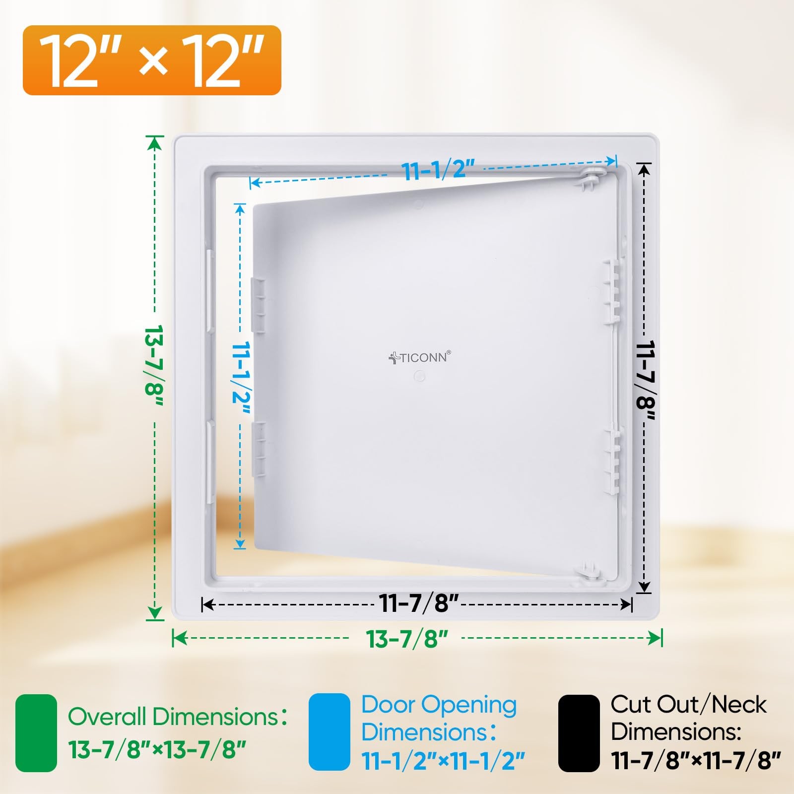 Access Panel for Drywall, 12 x 12 Inch ABS Plastic Wall Hole Cover Access Doo…