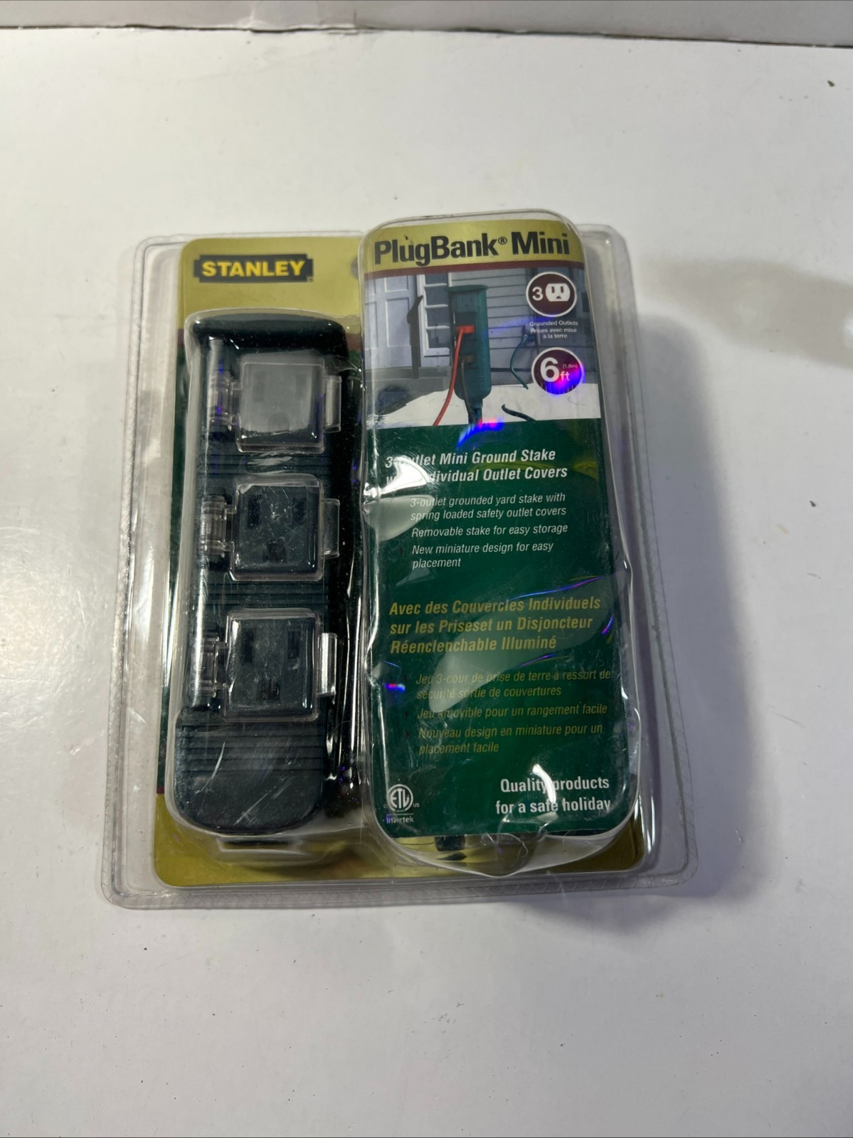 Stanley PlugBank Mini 3-Outlet Ground Stake