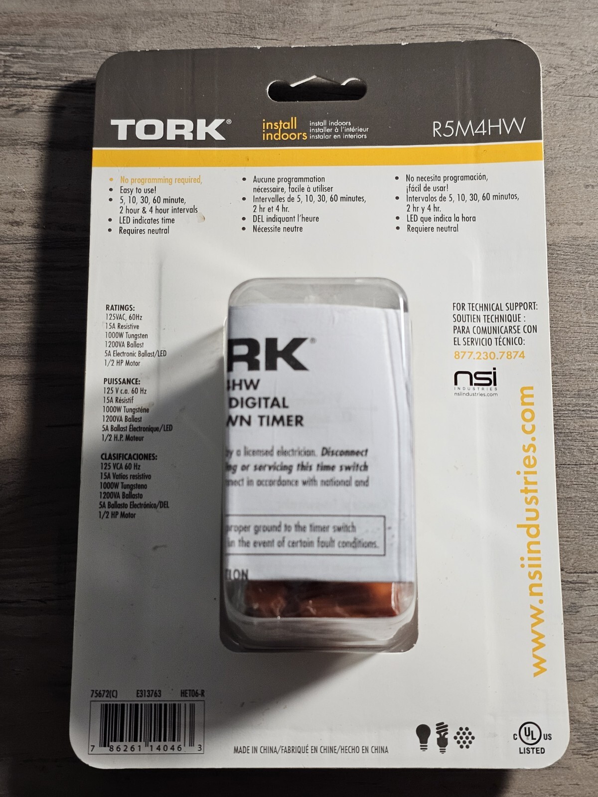 TORK Digital Countdown Timer Indoor Avail R5M4HW Multiple Time Setting