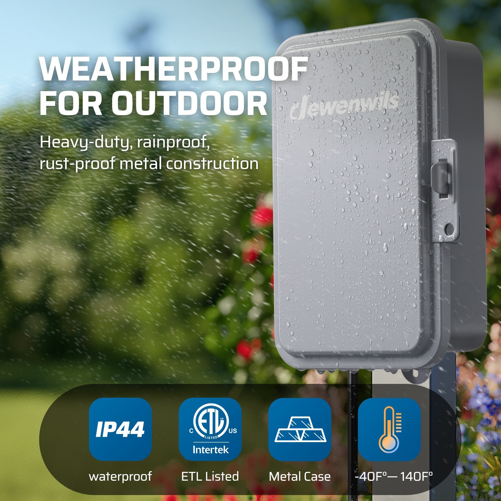 Pool Pump Timer Outdoor Timer Box,Heavy Duty 24Hr Programmable For Pool 40A 120V
