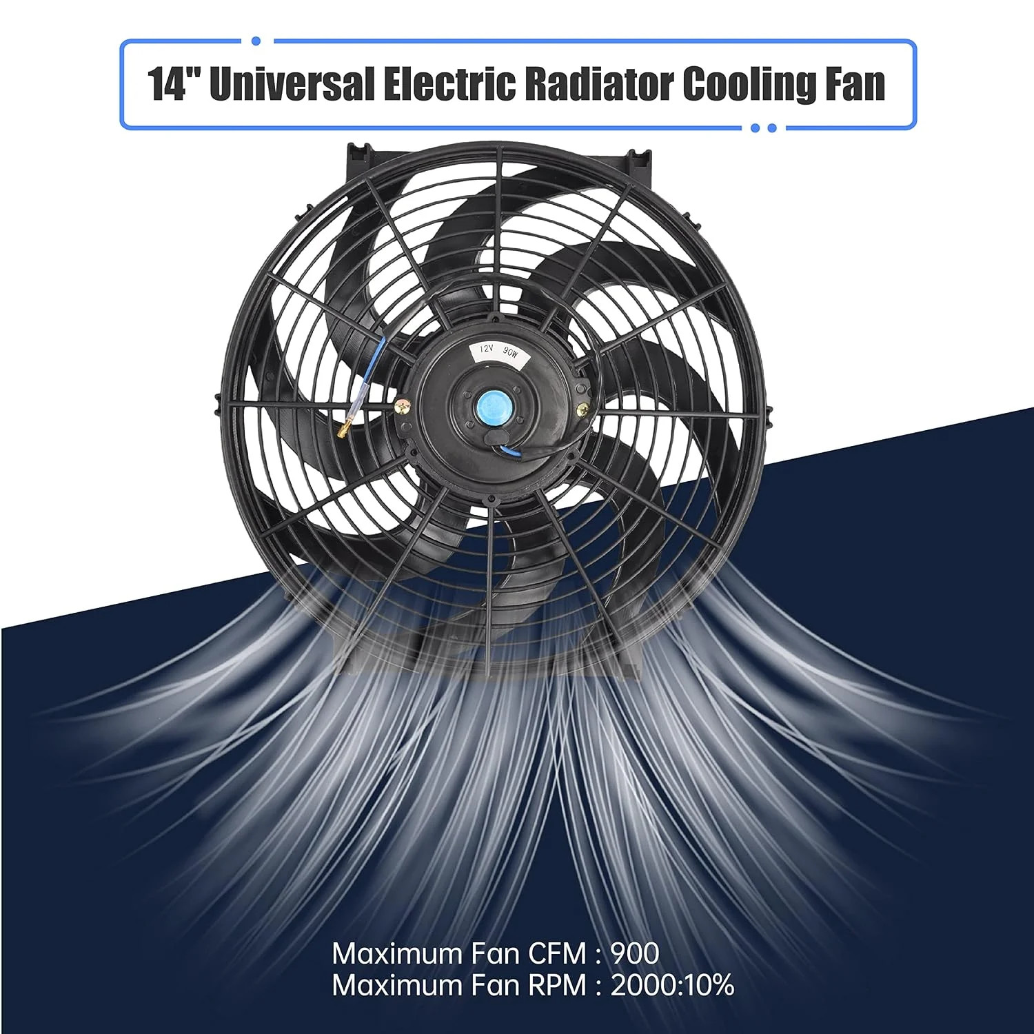 14 Inch Slim Fan Push Pull Electric Radiator Cooling Fan Universal High Performa