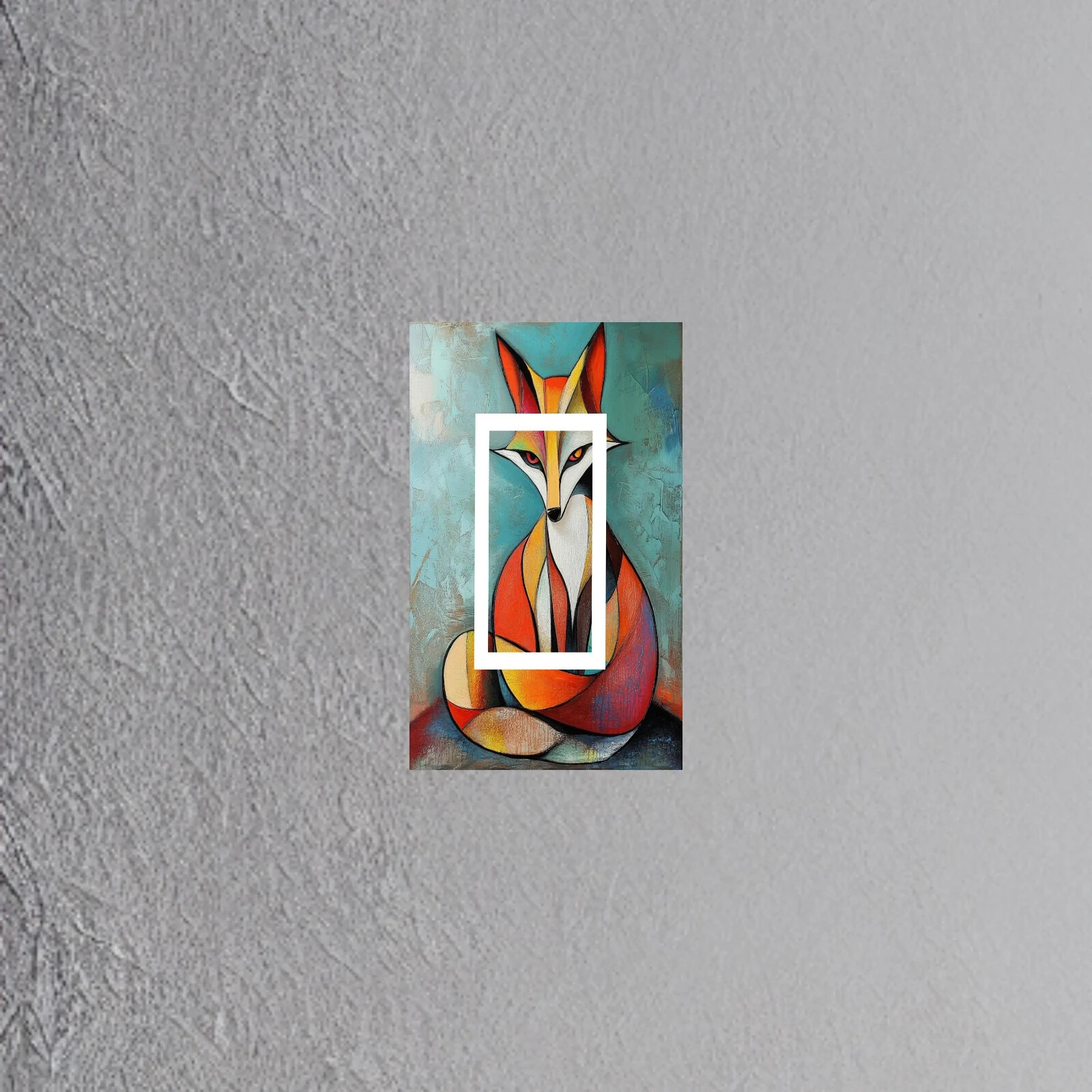 Modern Fox Custom switch plate Modern style wall art light switch plate outlet