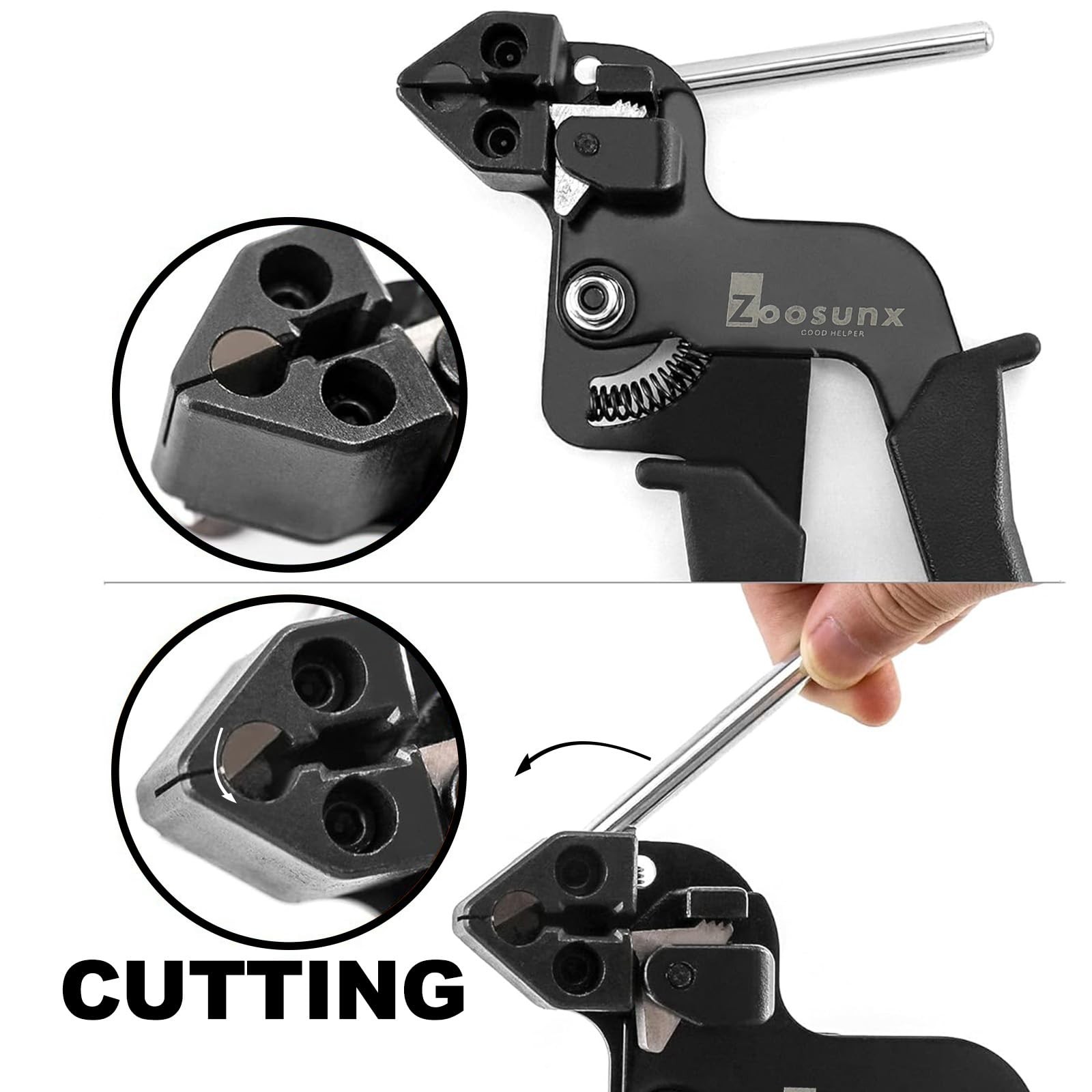 Metal Zip Ties & Cable Tie Gun Set, 100PCS 6 Inch 304 Stainless Steel Heavy…