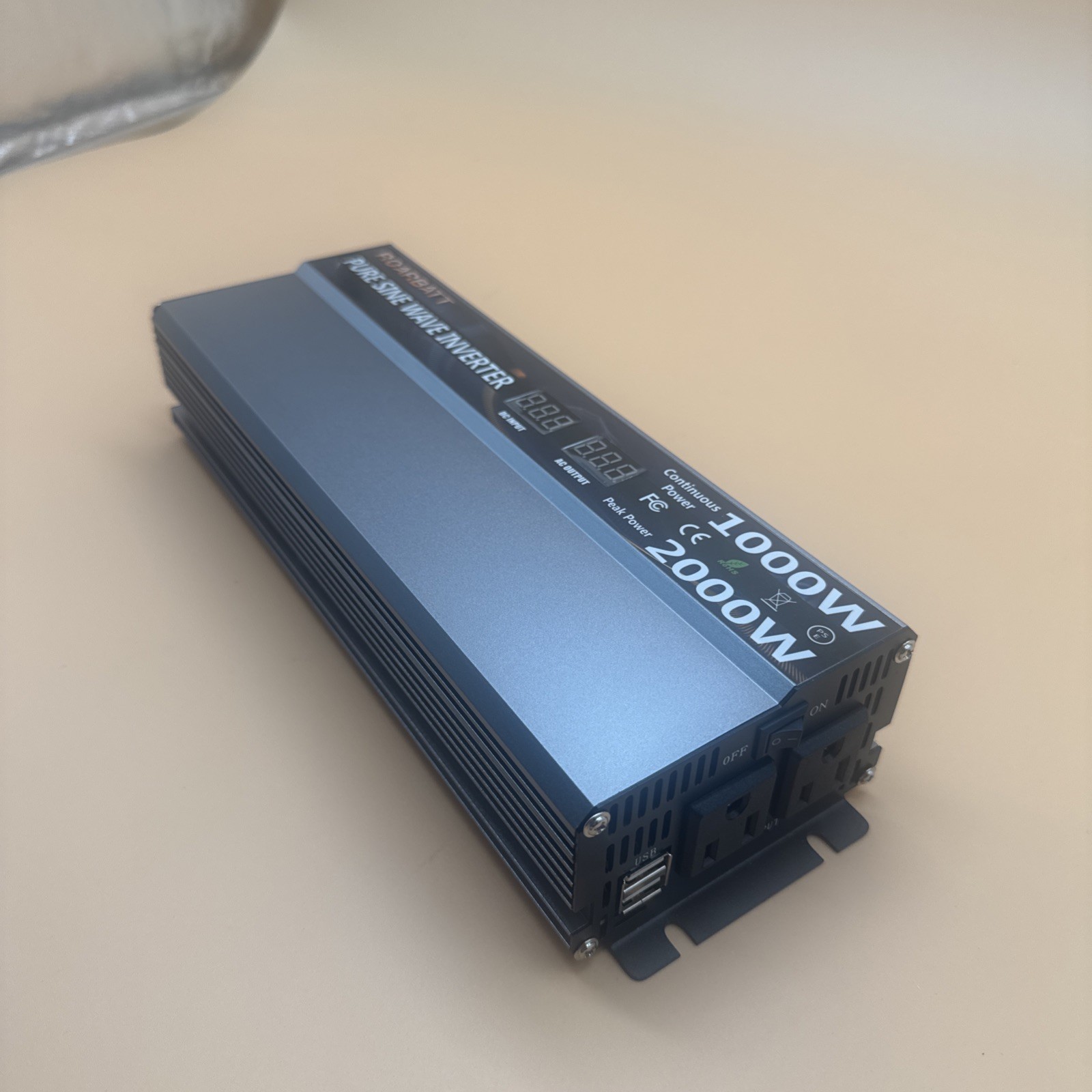 1000W 2000W Power Inverter 12V to 110V 120V LCD 2AC 2USB Converter Camping Boat