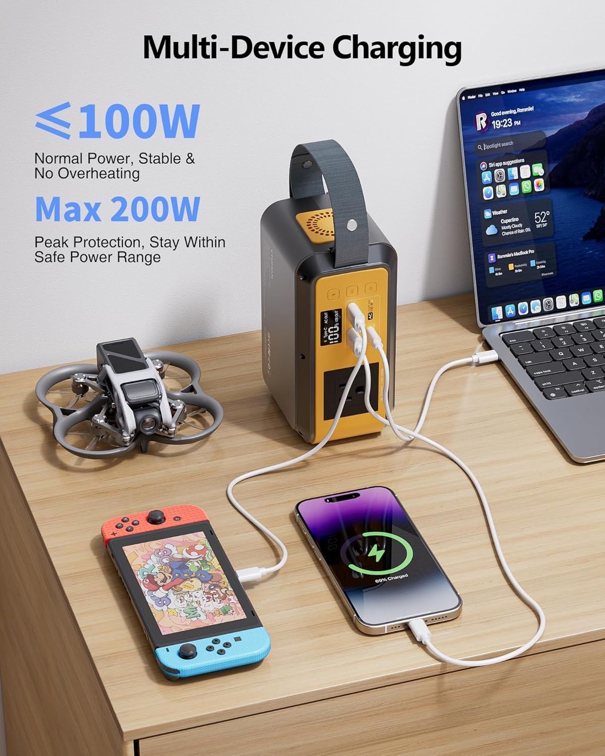 VTOMAN Jump100 88.8Wh Portable Power Station Battery Solar Generator Power Bank