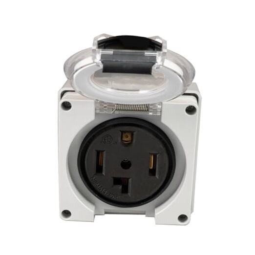 RV/EV Power Outlet Box. NEMA Power OutletBox, 30Amps 125/250Volt 14-30R