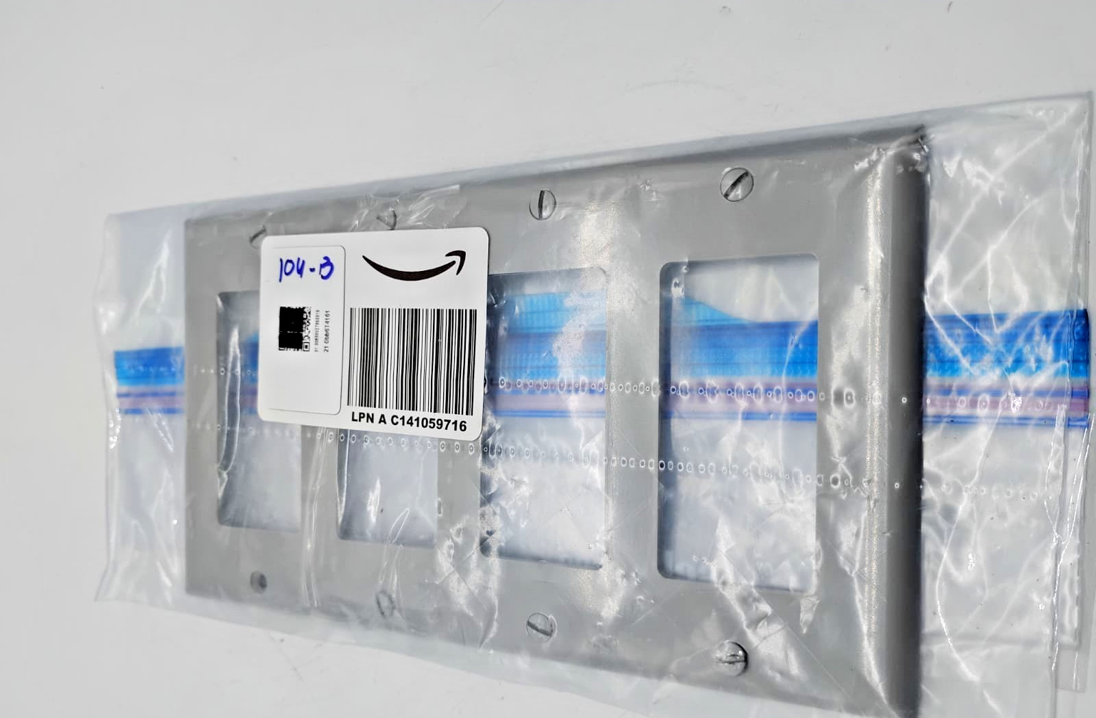 ENERLITES Gray 4 Gang Decorator Outlet Cover Plate Gloss 4.50″ x 8.19″ 8834-GY
