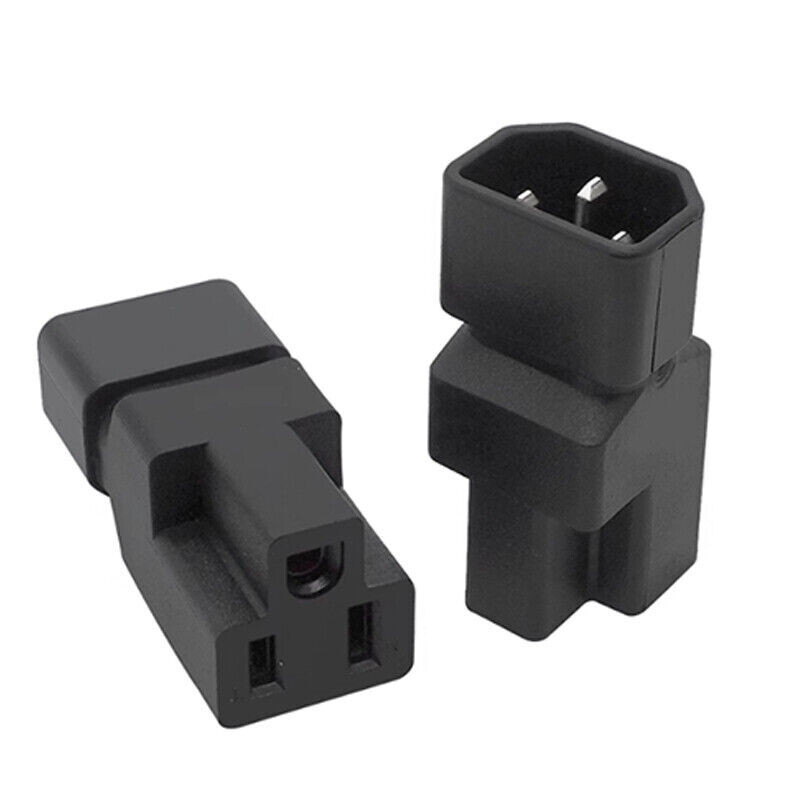 1-5 Pack IEC 320 C14 Male to Nema 5-15R Female Power Plug Adapters Converter