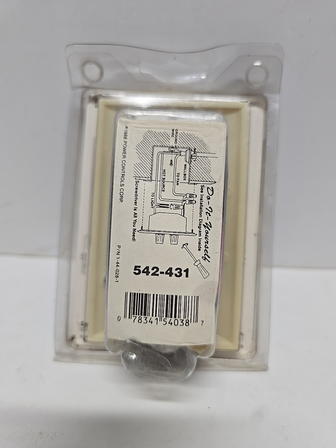 VTG 1988 Power Controls 542-431 Duo Fan Control Light Dimmer Ivory NOS