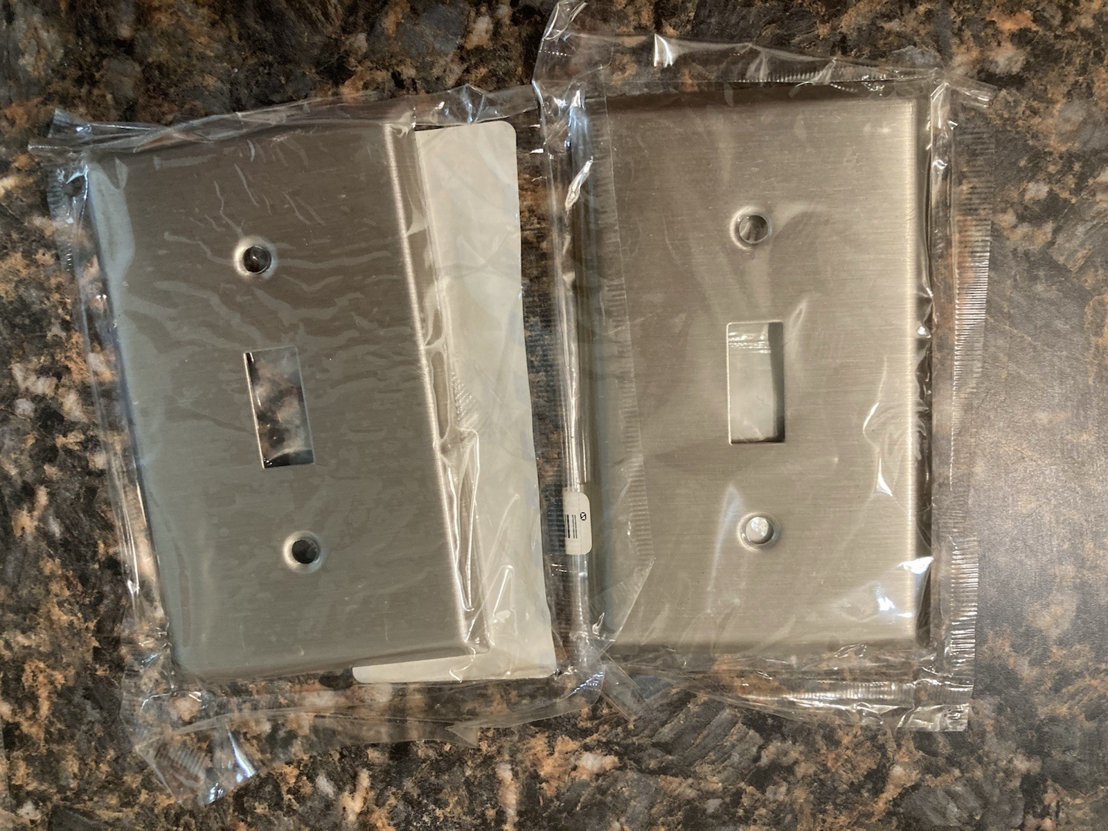 Cooper 93071 1 Gang Stainless Steel Toggle Switch Wallplate, 5 Pack