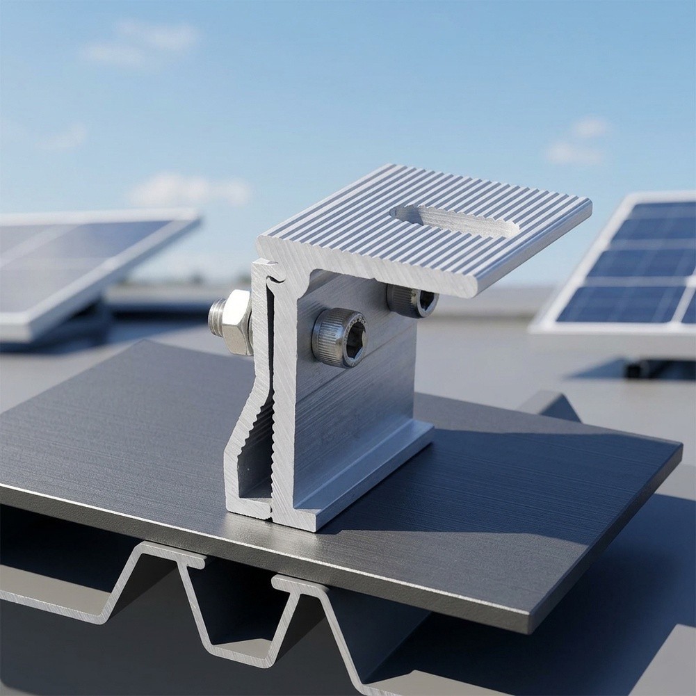 Roof Folding Clamp for PV Panel Mounting Aluminium Alloy Construction 1-4 pcs