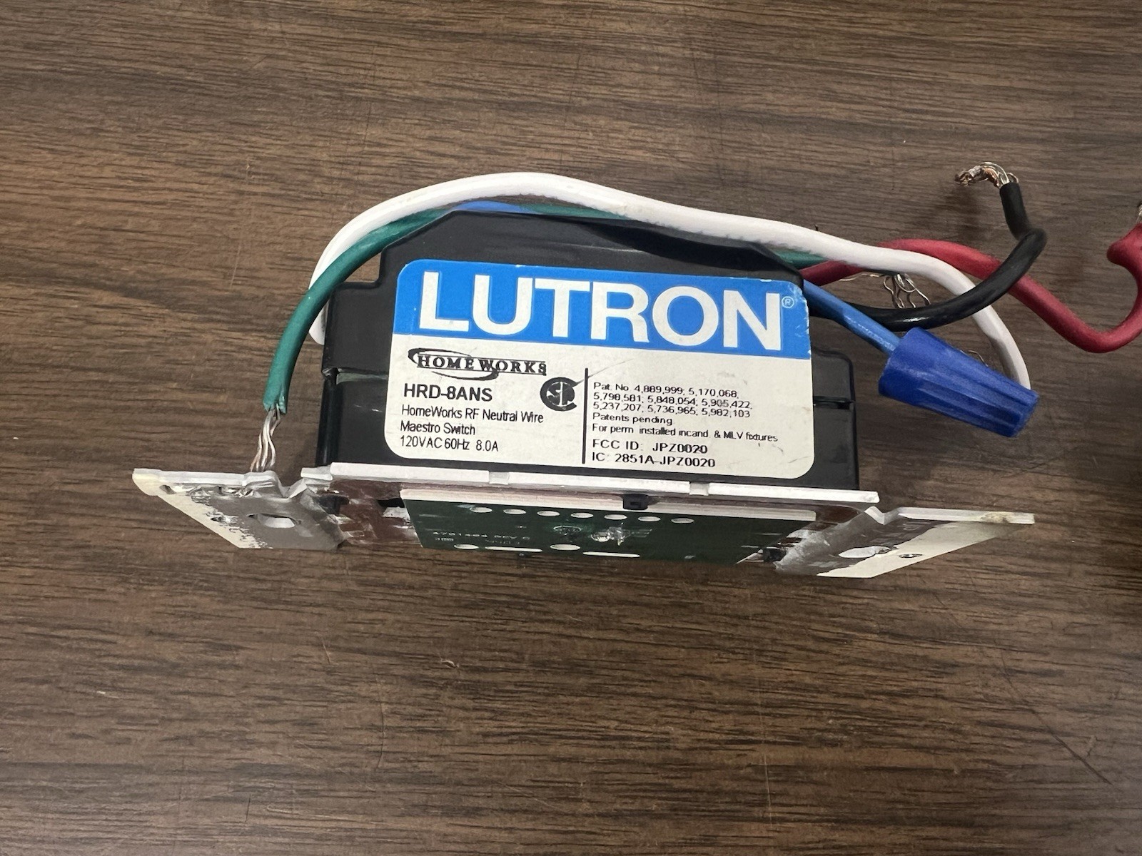 Lutron HRD-8ANS HomeWorks RF Maestro Electronic Switch Lot Of 2