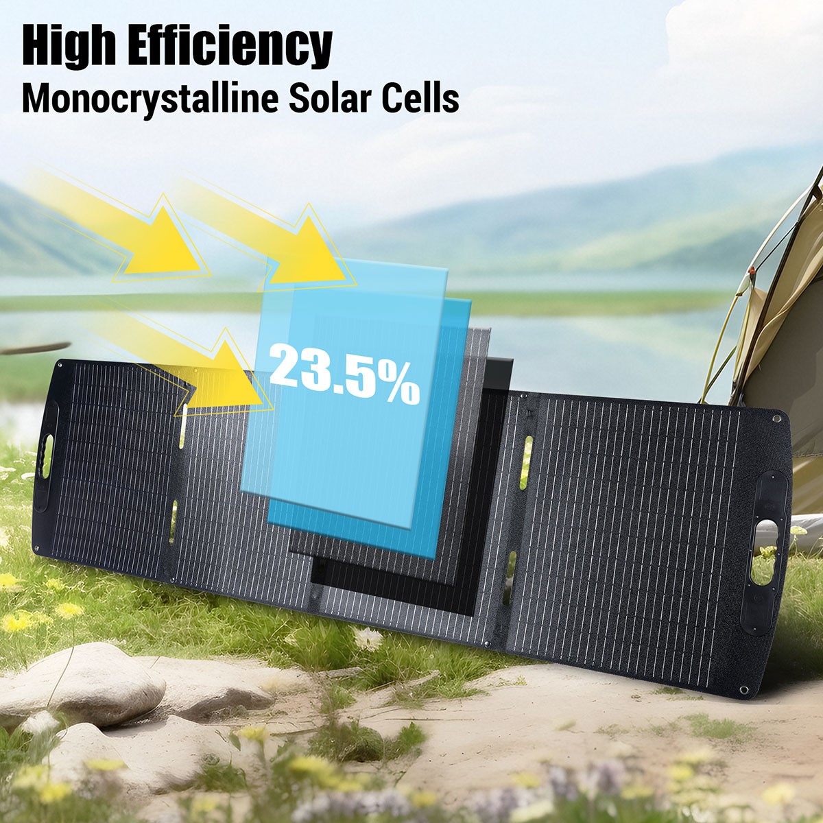 400W Portable Folding Solar Panel Charger Power Station IP65 for Home RV Camping