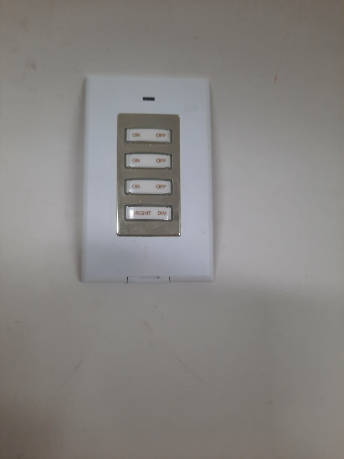 X10 Powerhouse Gold Style Switch 3 + Dim Stick-A-Switch Model SS15A-C
