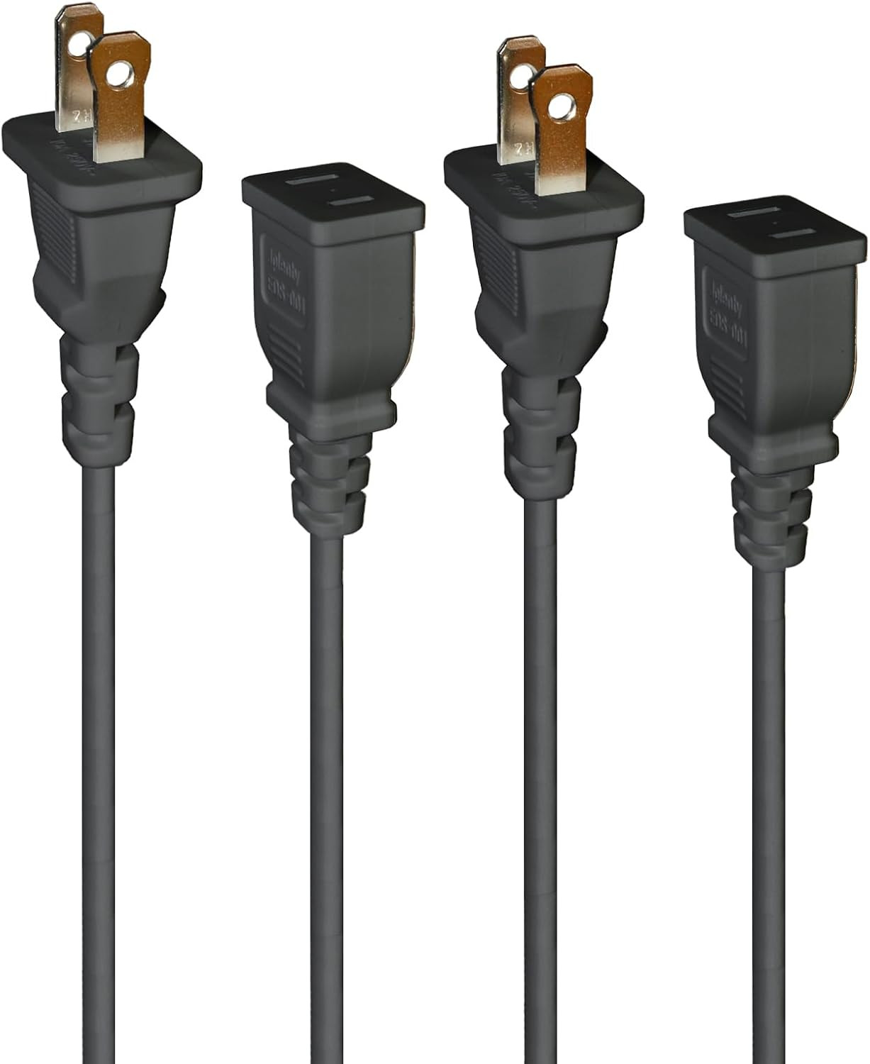 15FT White 2-Prong Extension Cord for Indoor and Outdoor Use
