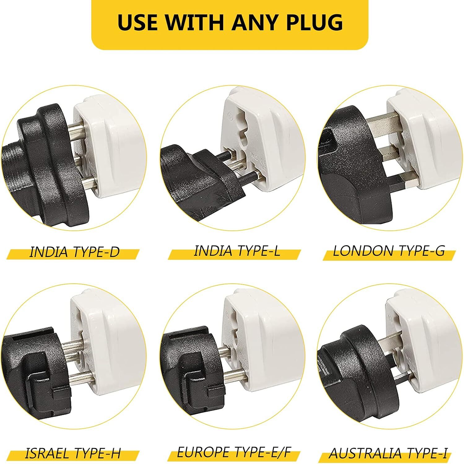 1-500 Pcs European EU To US American Adapter Plug Converter Euro Asia to USA Lot