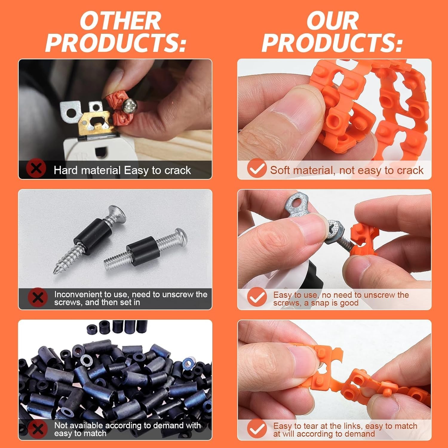 Adjustable Outlet Spacers – 60 Pack for Easy Fix of Loose Electrical Connections