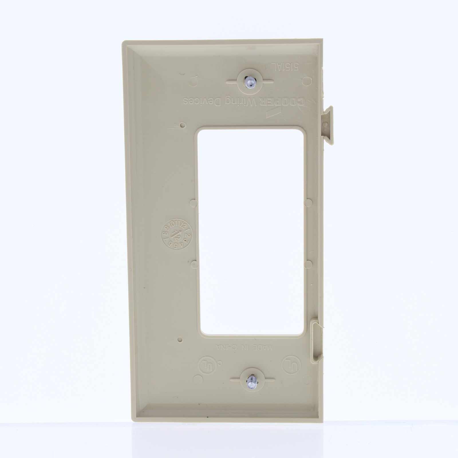 Cooper STE26V Ivory 1-Gang Decorator GFCI Thermoplastic Mid-Size Wallplate Cover