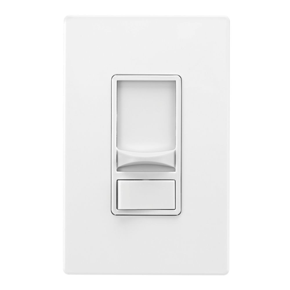 Eaton Slide Dimmer, Single Pole + 3 Way, White Slide Dimmer Switch,