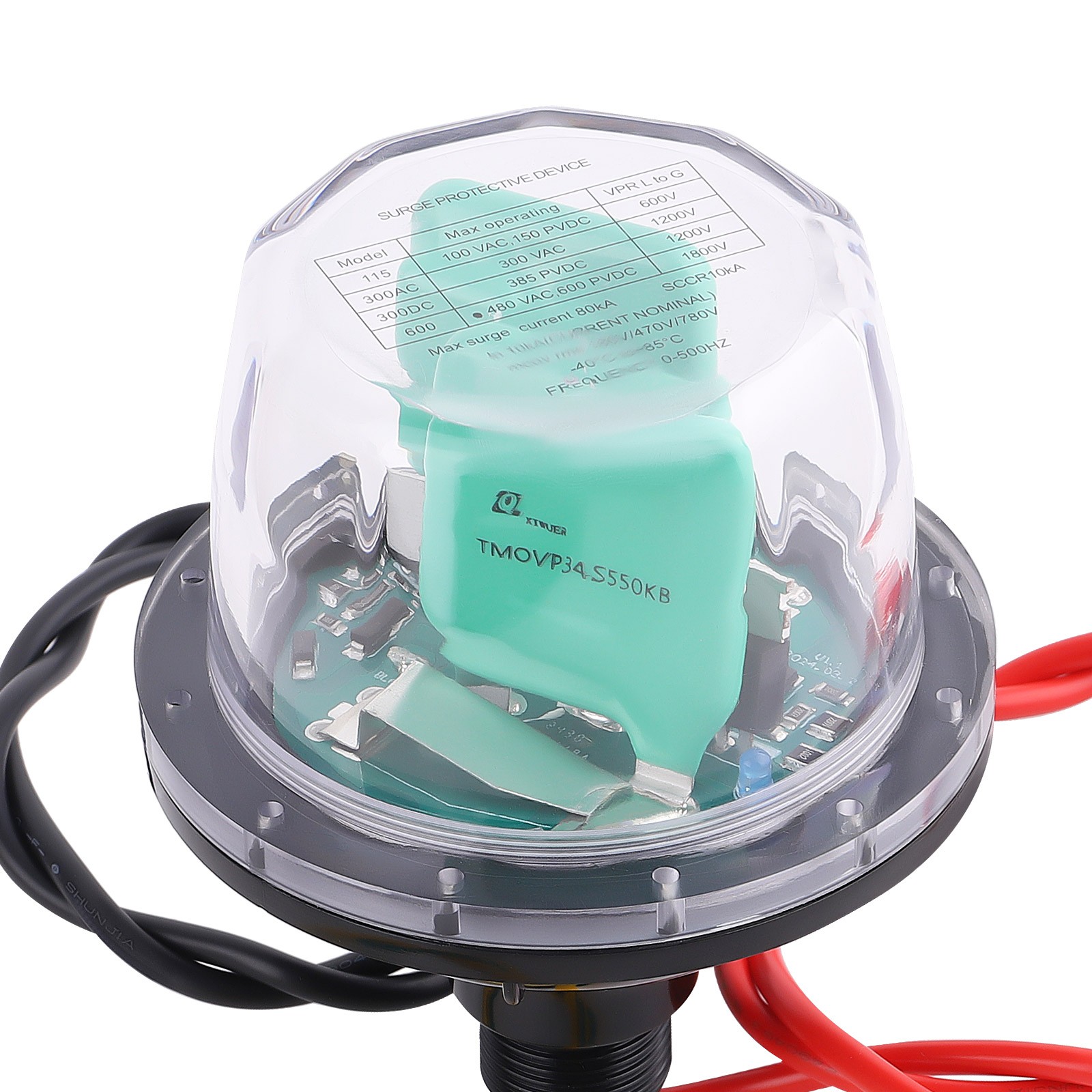 Surge Device 600VDC Electronics Surge Arrester Safe Guard for Home & Garden
