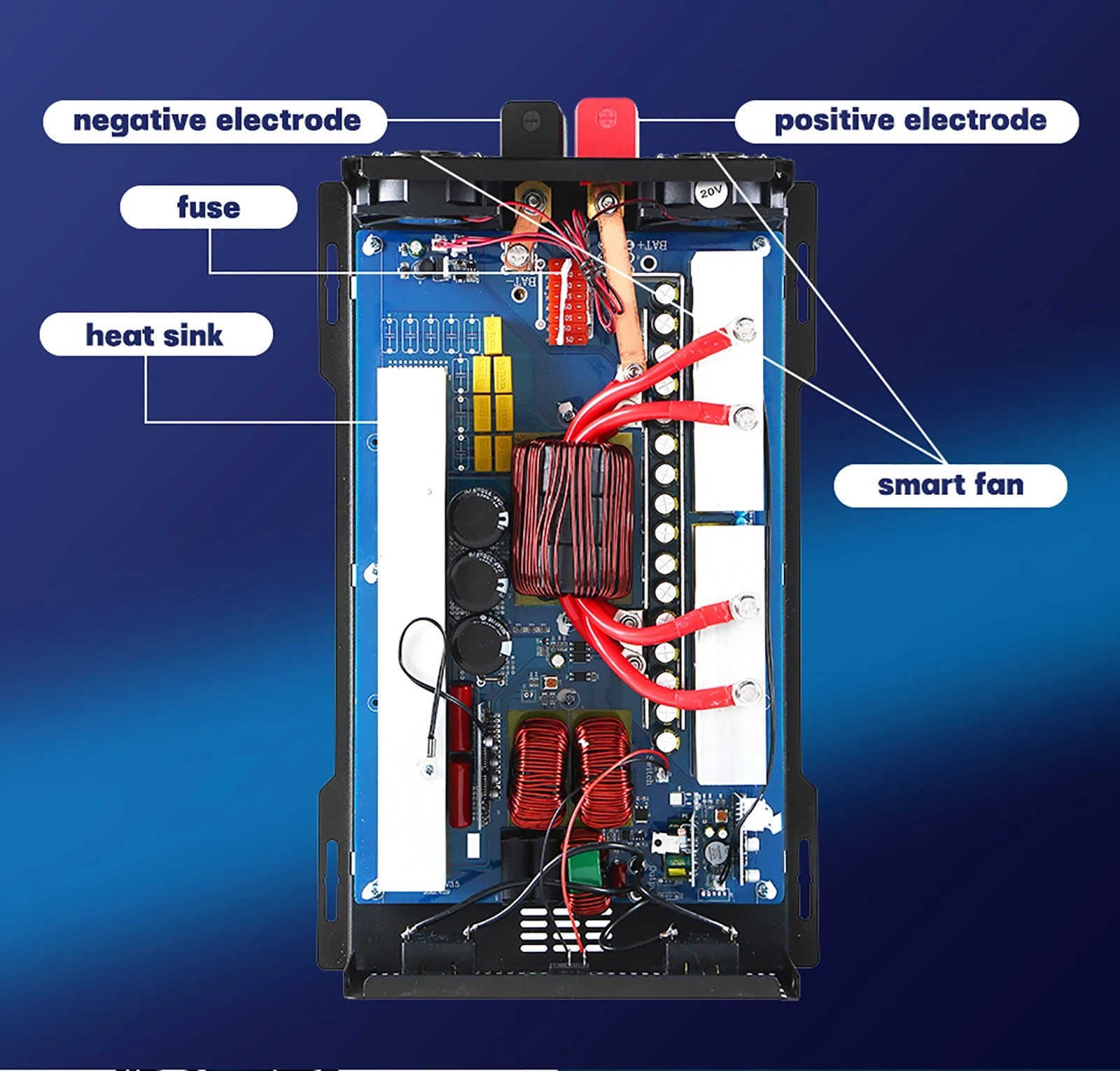 12000W Pure Sine Wave Power Inverter Off Grid Inverter 6000W 24V 48V 72V to 120V