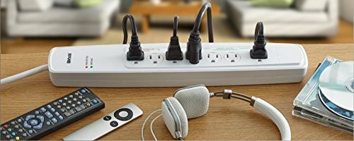 417047810 41704 Protector Surge 6 Outlet 1780 Joule 3 White