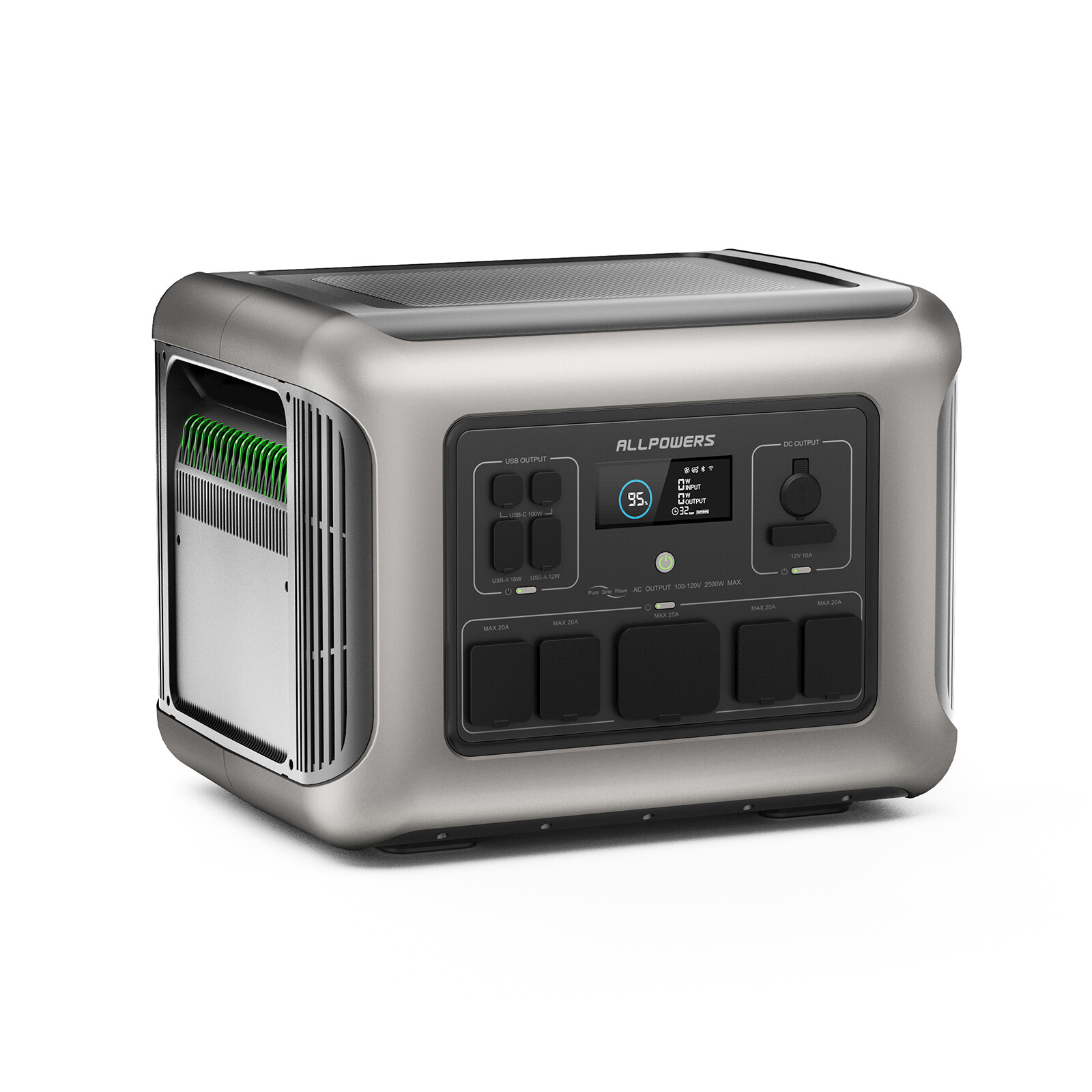 ALLPOWERS 2500W LiFePO4 Solar Generator RV With 400W Portable Solar Panel IP67