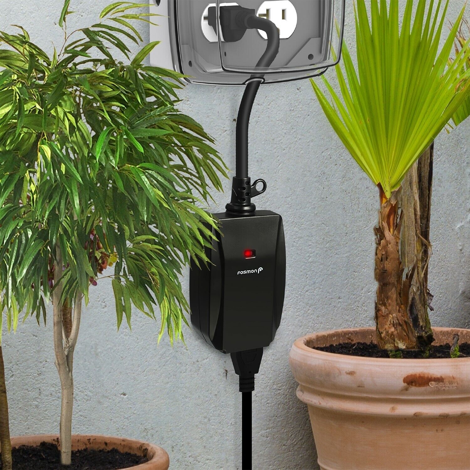 Waterproof Outdoor LED Light Wireless Remote Control Outlet Power Switch Plug In