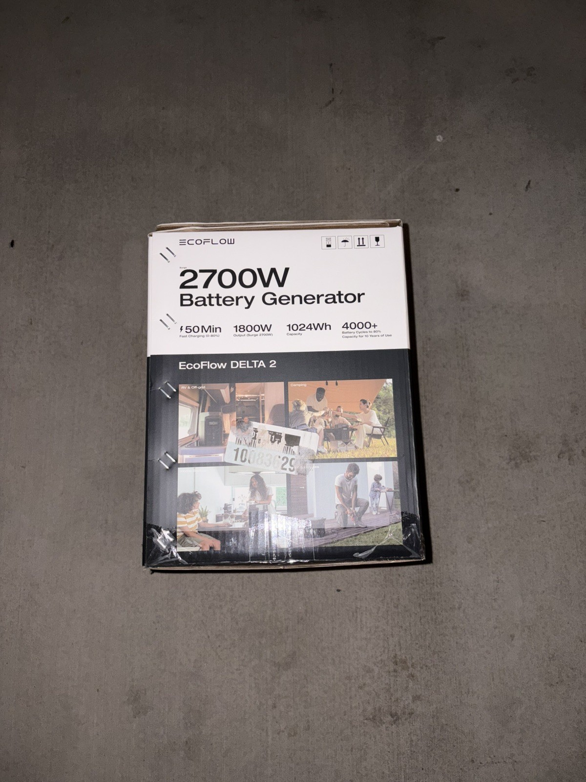 EcoFlow Delta 2 Power Station Smart Extra LiFePO4 Battery 1024Wh Backup Energy